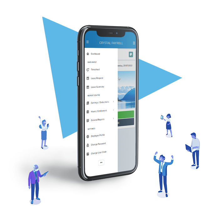industry people praising mobile view of crystal payroll